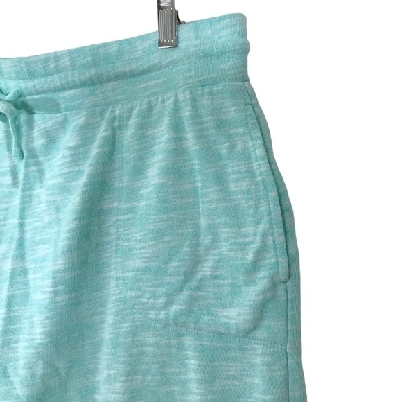 Talbots French Terry Skirt Heathered Aqua Size Large Pull On Drawstring Skirt - Picture 4 of 10